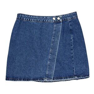 ASOS Blue Denim Wrap Mini Skirt UK14 US10